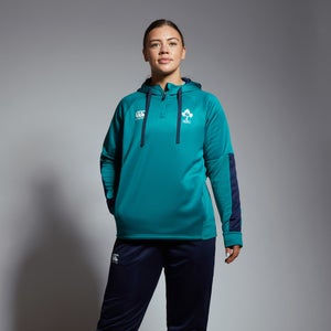Womens Ireland Overhead Zip Training Hoody Green/Blue
