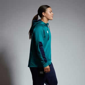 Womens Ireland Overhead Zip Training Hoody Green/Blue