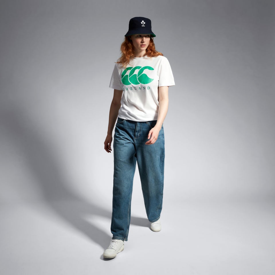 CANTERBURY IRE LOGO TEE AU WHITE/GREEN