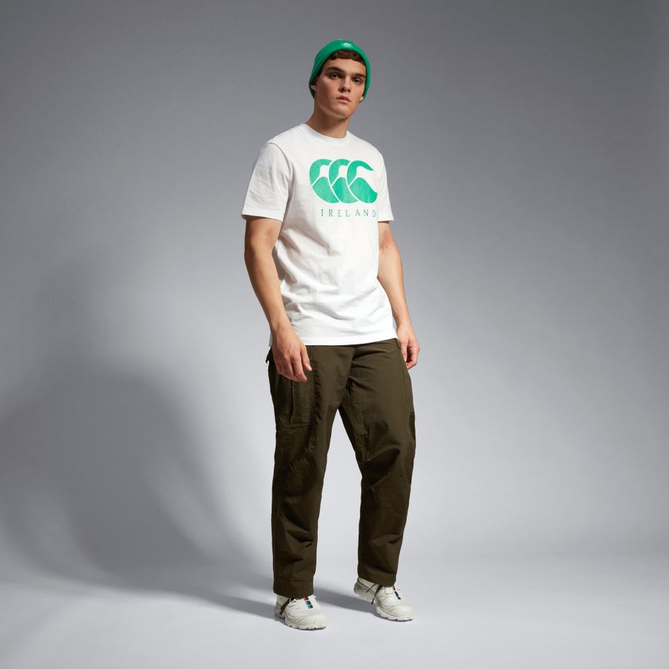 CANTERBURY IRE LOGO TEE AU WHITE/GREEN