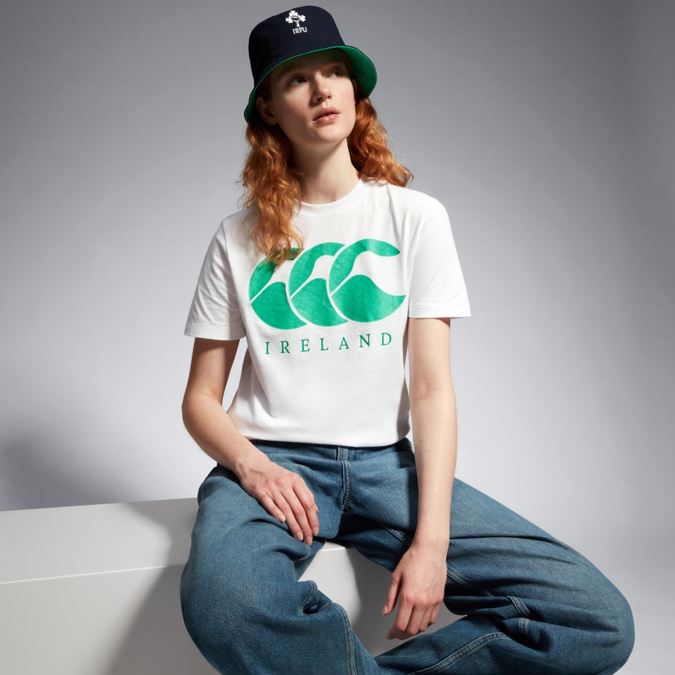 CANTERBURY IRE LOGO TEE AU WHITE/GREEN