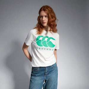 Adult Unisex Ireland Logo Tee White/Green