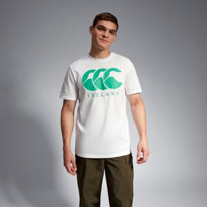 ADULT UNISEX IRELAND LOGO TEE WHITE/GREEN - 2XL