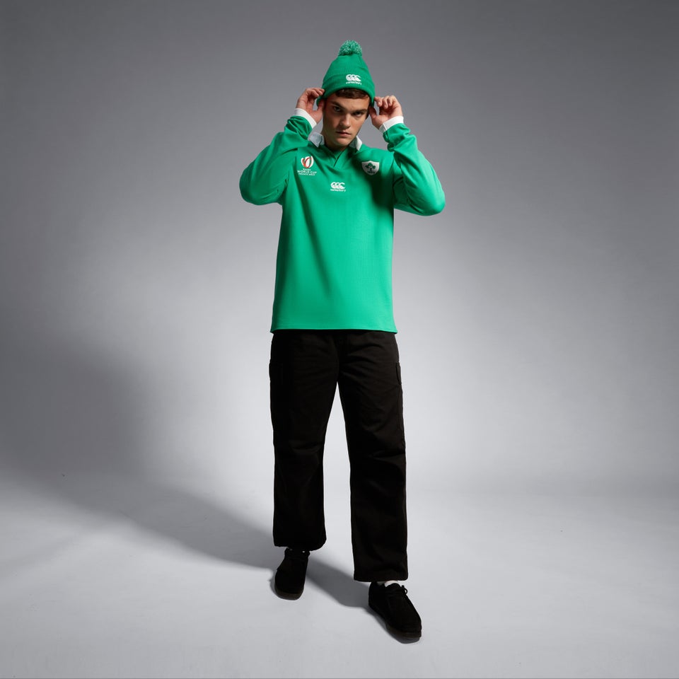 Mens Ireland Home Classic Long Sleeve RWC23 Green/White