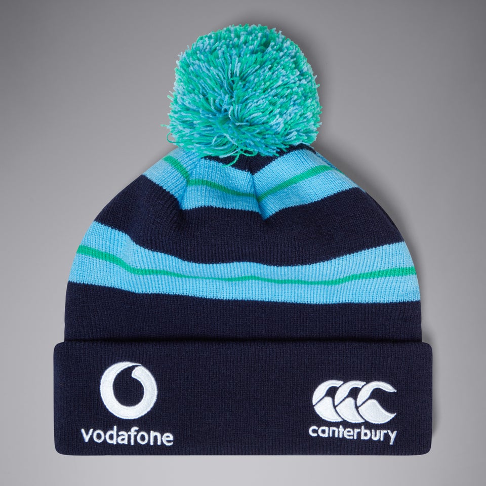 Adult Unisex Ireland Bobble Hat Blue/Blue