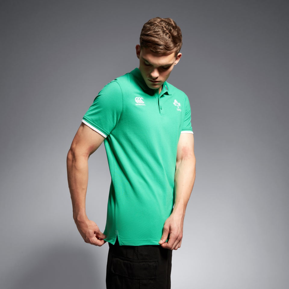 CANTERBURY IRE TEAM POLO SHIRT AM GRN/BLU