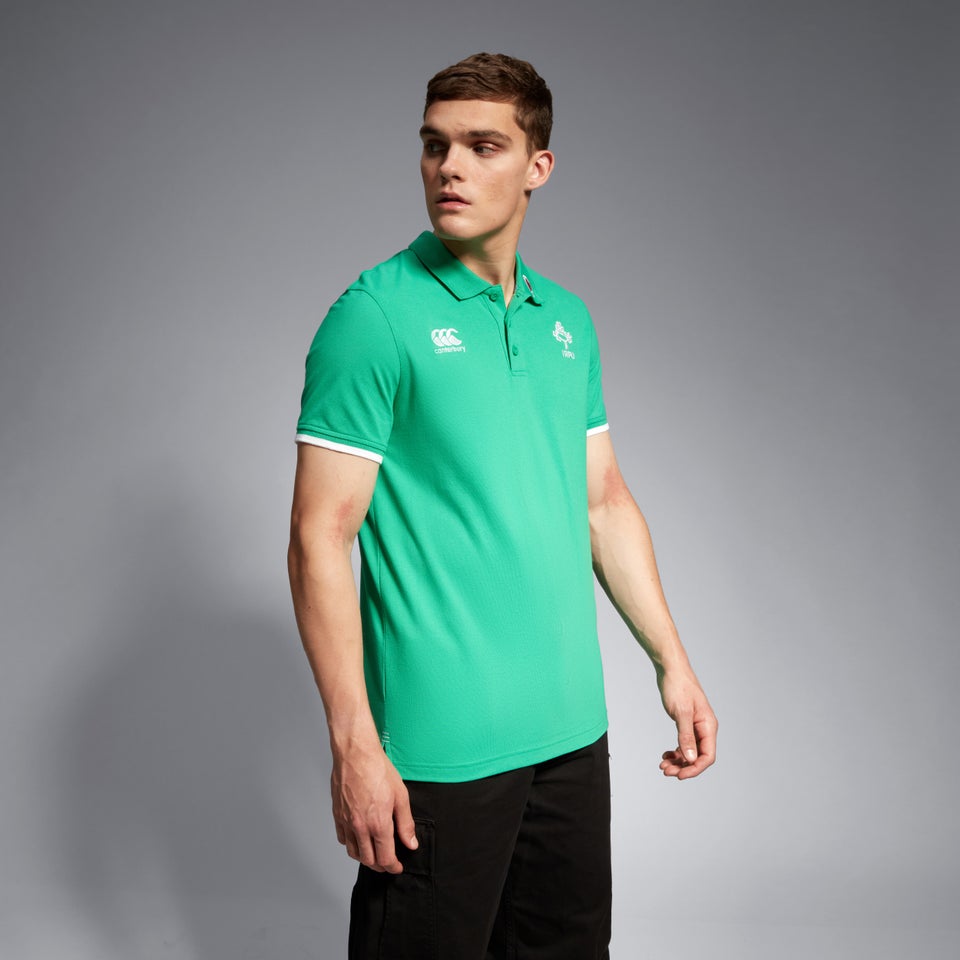 CANTERBURY IRE TEAM POLO SHIRT AM GRN/BLU