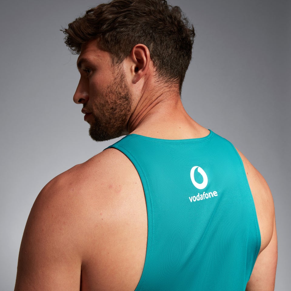 Mens Ireland Poly Training Singlet Green/Blue