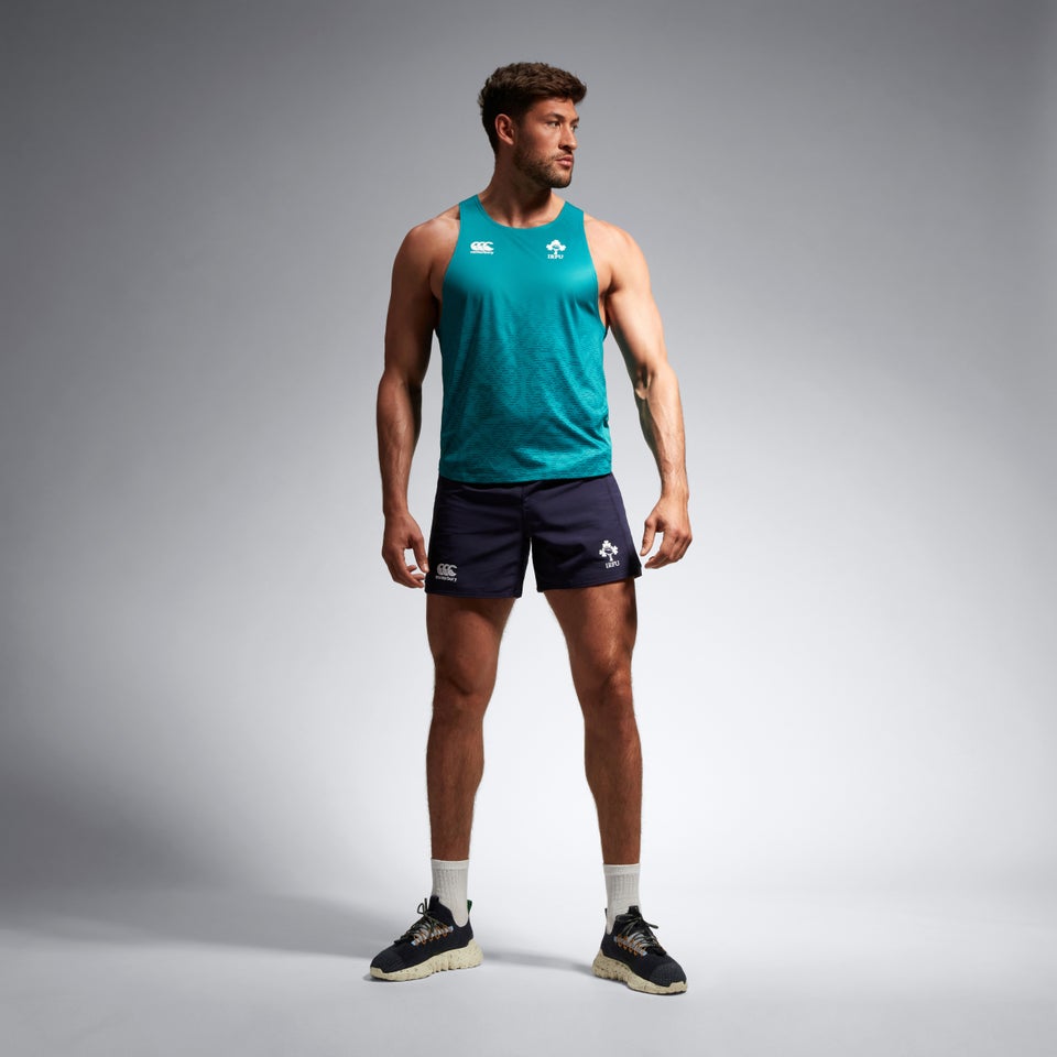 Mens Ireland Poly Training Singlet Green/Blue