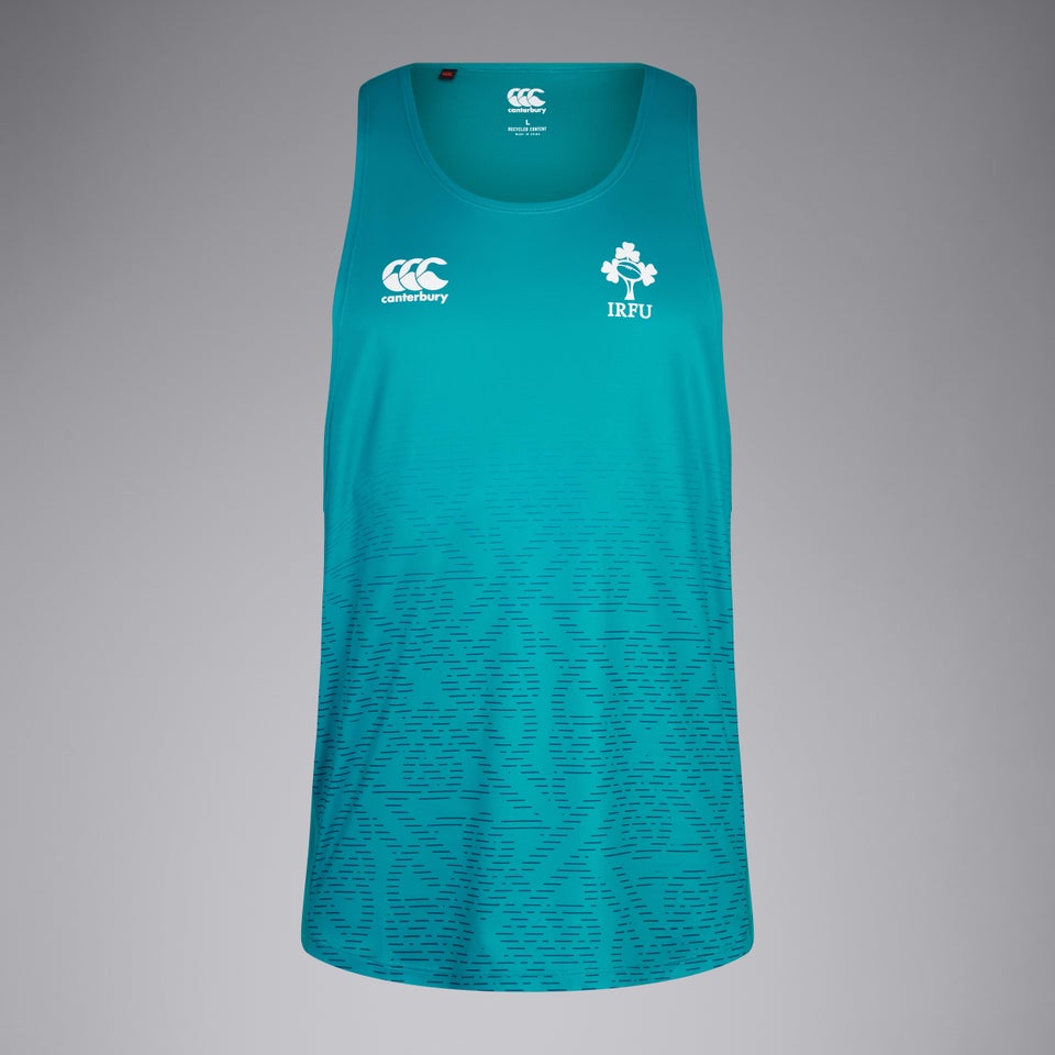 Mens Ireland Poly Training Singlet Green/Blue