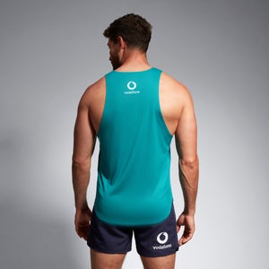 MENS IRELAND POLY TRAINING SINGLET GREEN/BLUE - S