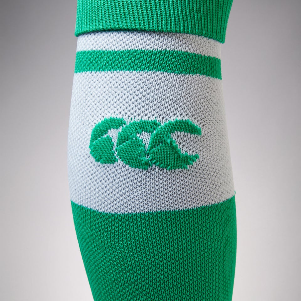 CANTERBURY IRE HOM SOCK W/O GRIP AU GREEN/WHITE