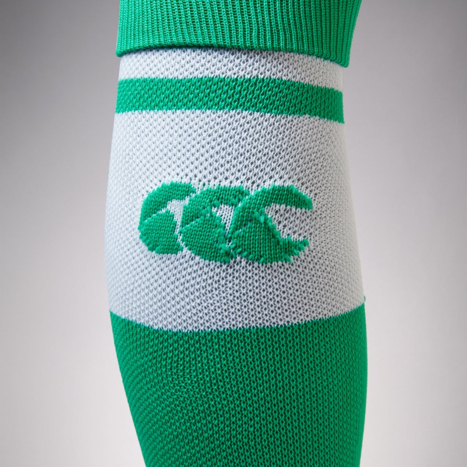 Adult Unisex Ireland Hom Sock Grip Green/White