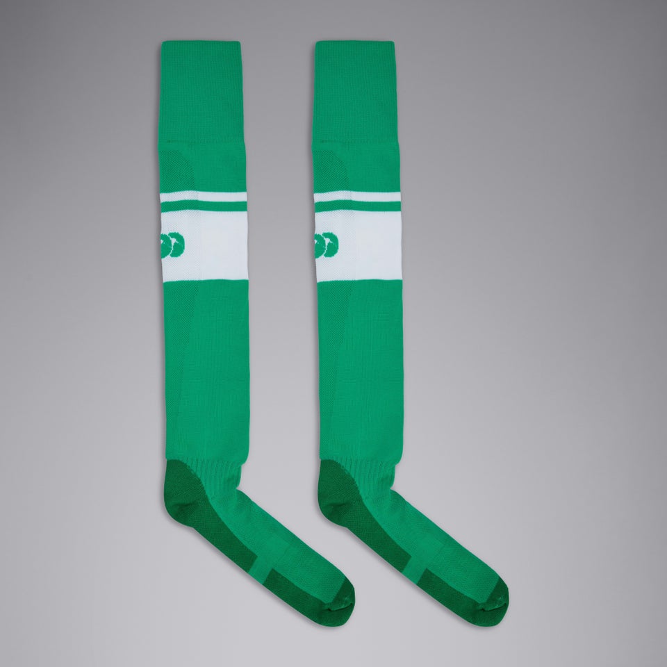 CANTERBURY IRE HOM SOCK W/O GRIP AU GREEN/WHITE