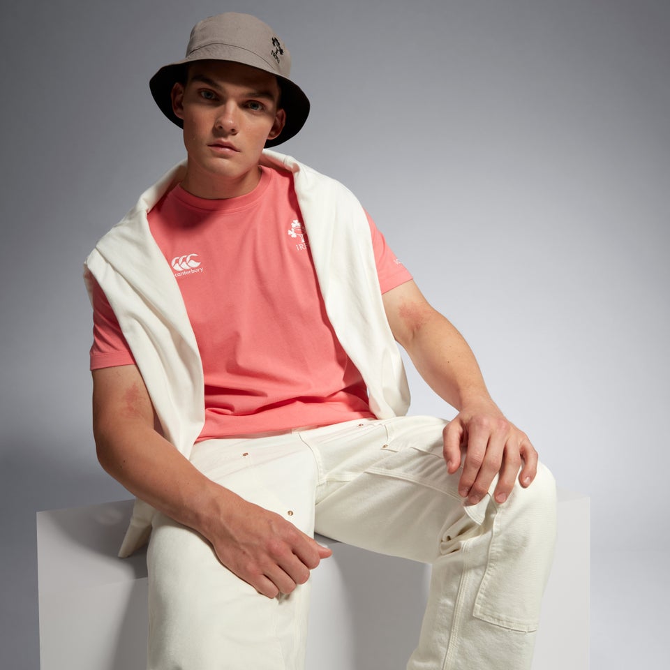 Mens Ireland Team Cotton T-Shirt Pink