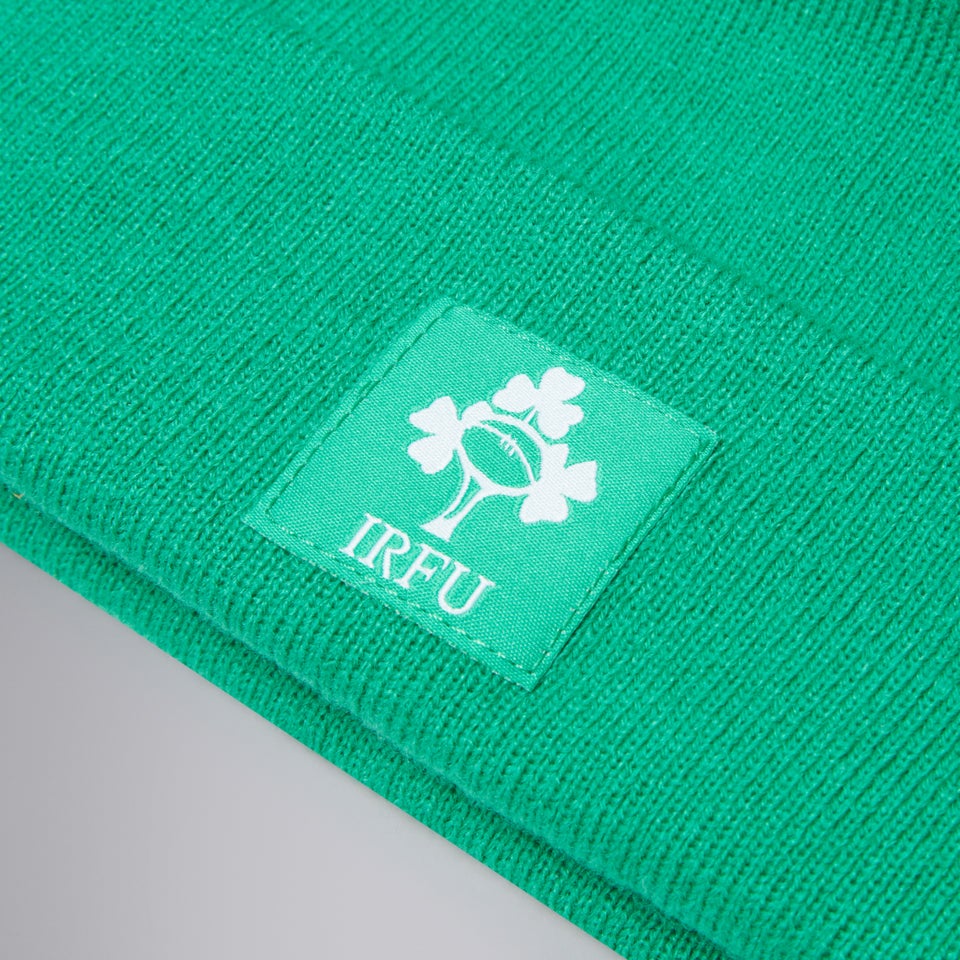 Adult Unisex Ireland Bobble Hat Green/White