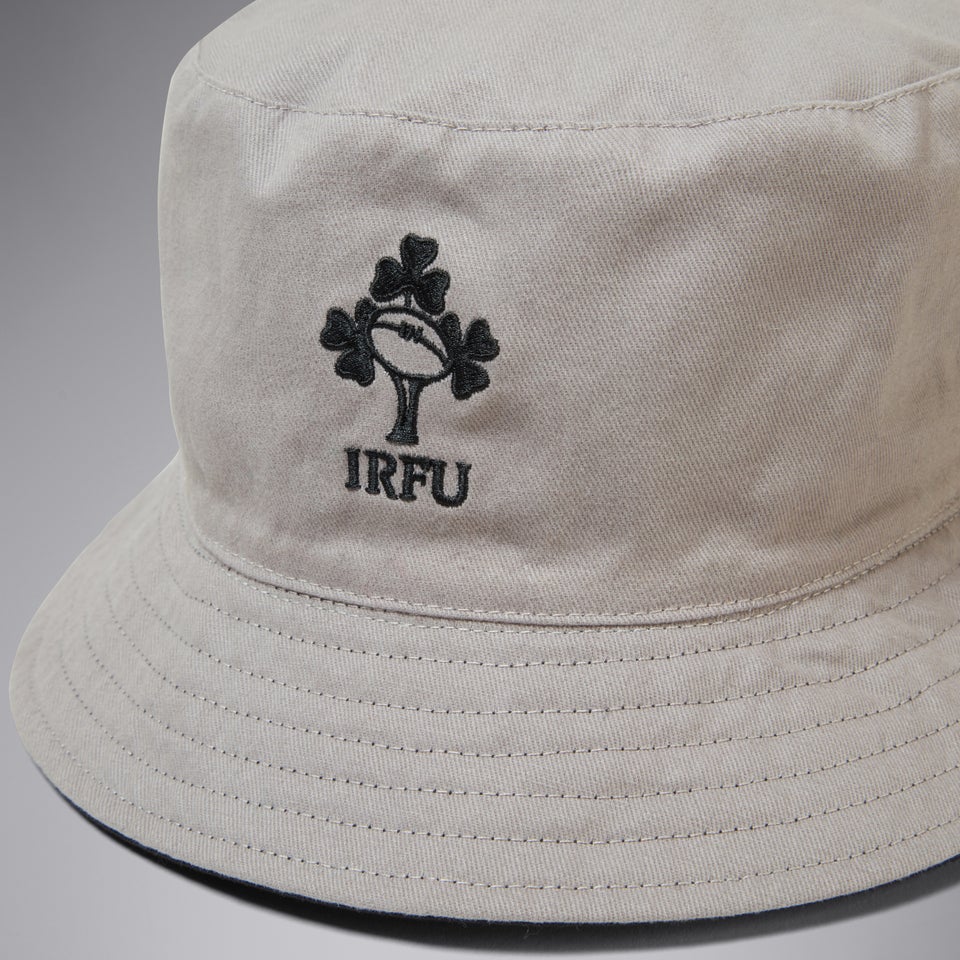 Adult Unisex Ireland Reversible Bucket Hat Black