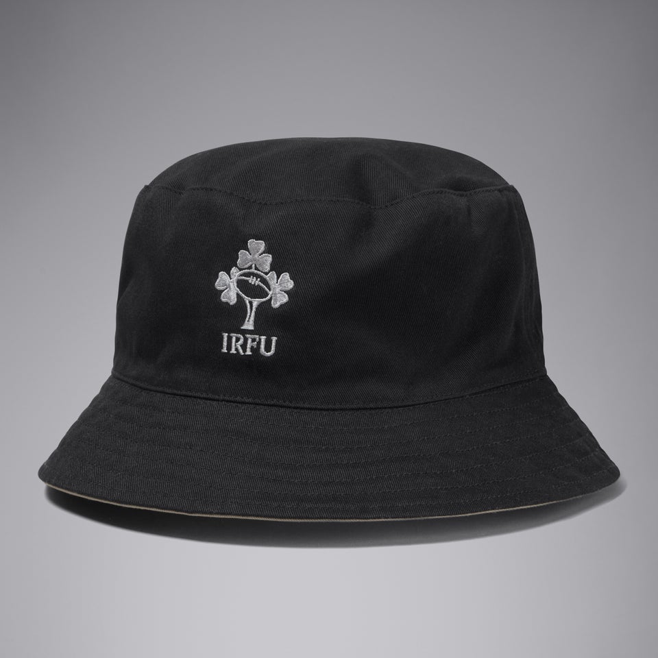 Adult Unisex Ireland Reversible Bucket Hat Black