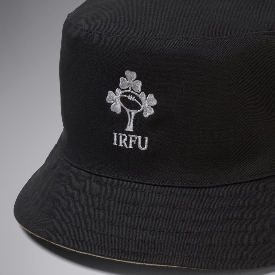 Adult Unisex Ireland Reversible Bucket Hat Black