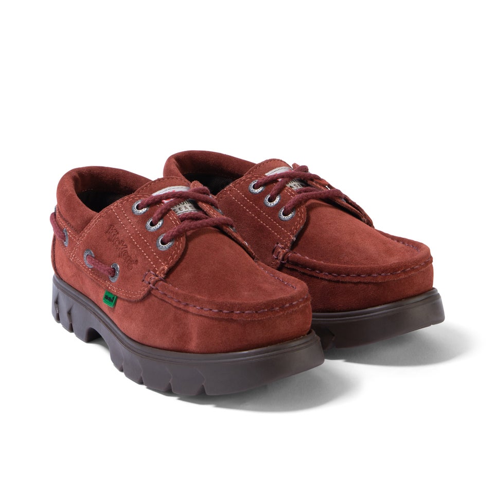 Adult Unisex Lennon Boatshoe Suede Burgundy