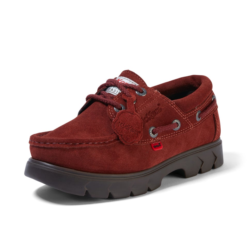 Adult Unisex Lennon Boatshoe Suede Burgundy
