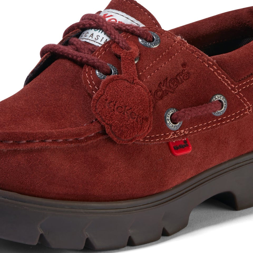 Adult Unisex Lennon Boatshoe Suede Burgundy