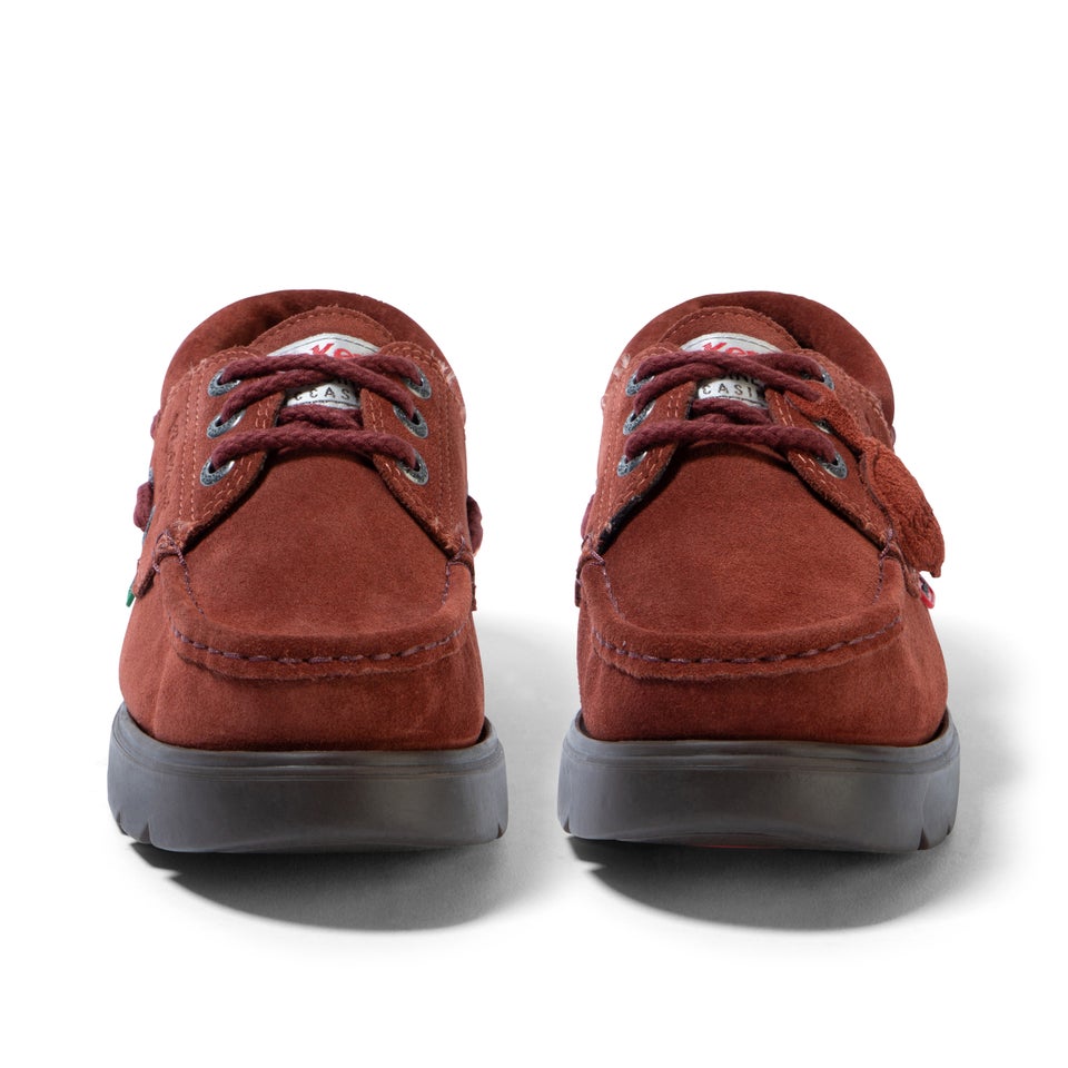 Adult Unisex Lennon Boatshoe Suede Burgundy