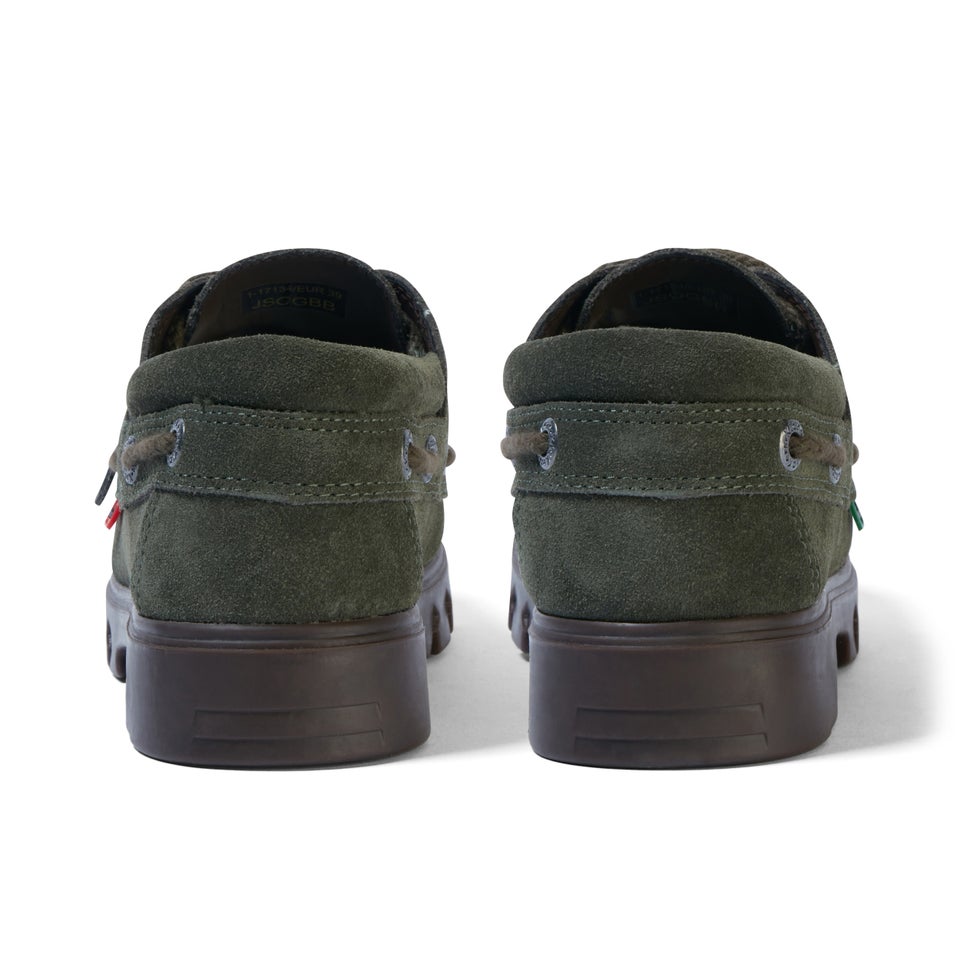 Adult Unisex Lennon Boatshoe Suede Olive