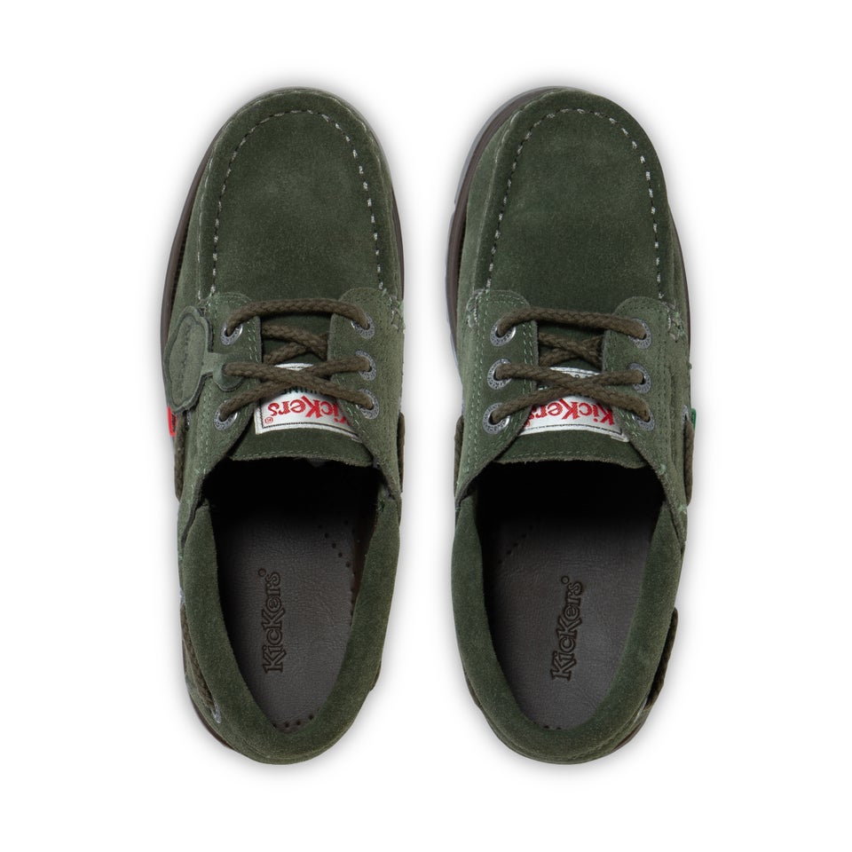 Adult Unisex Lennon Boatshoe Suede Olive