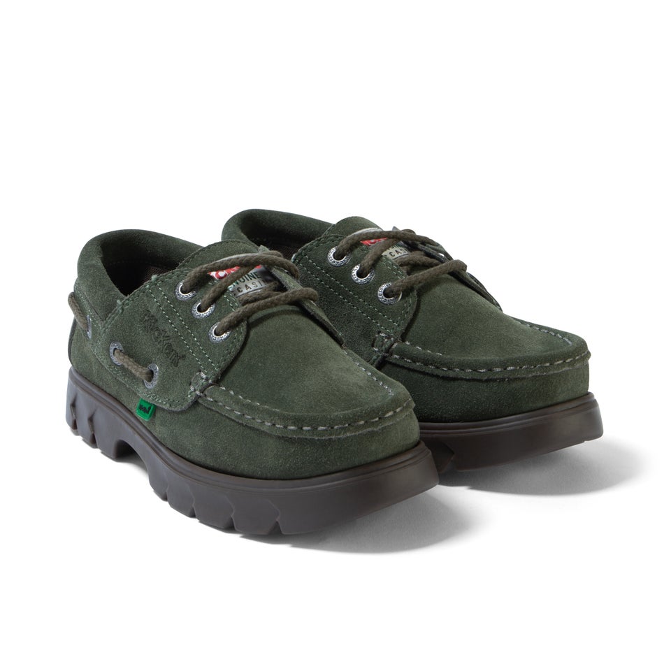 Adult Unisex Lennon Boatshoe Suede Olive