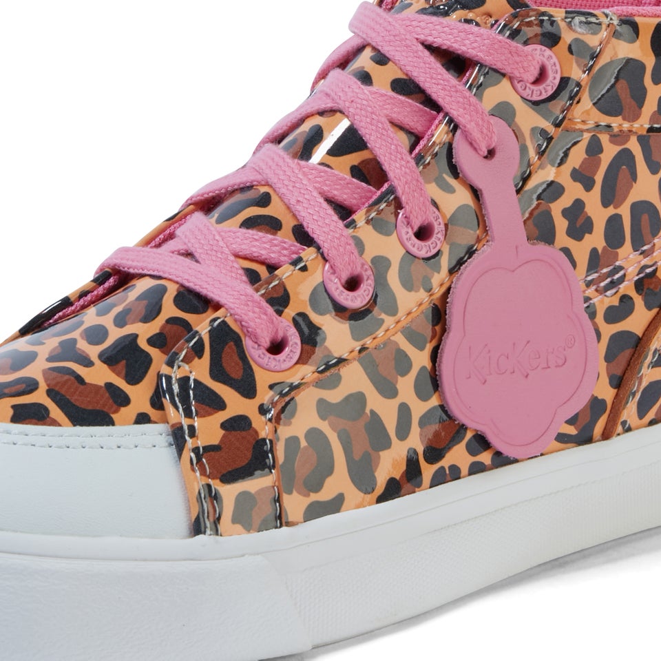 Infant Girls Tovni Hi Leopard Patent Leather Brown