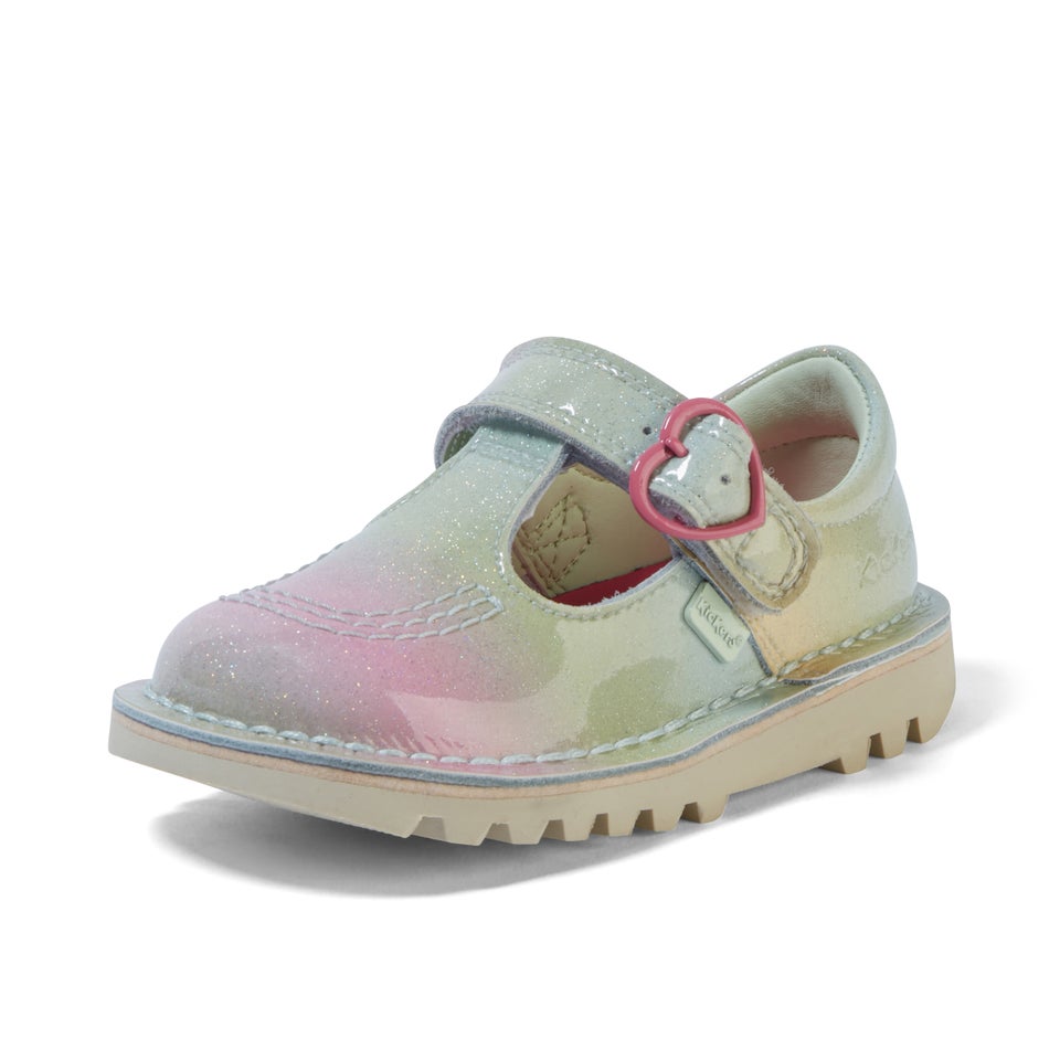 Infant Girls Kick T Bar Patl Mint Leather Mint Shoe