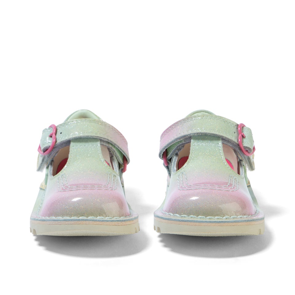 Infant Girls Kick T Bar Patl Mint Leather Mint Shoe