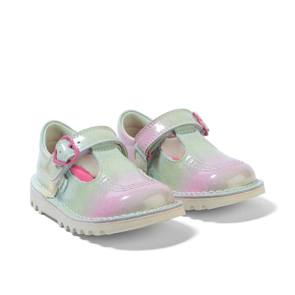Infant Girls Kick T Bar Patl Mint Leather Mint Shoe
