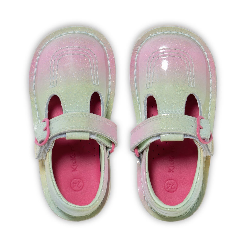 Infant Girls Kick T Bar Patl Mint Leather Mint Shoe