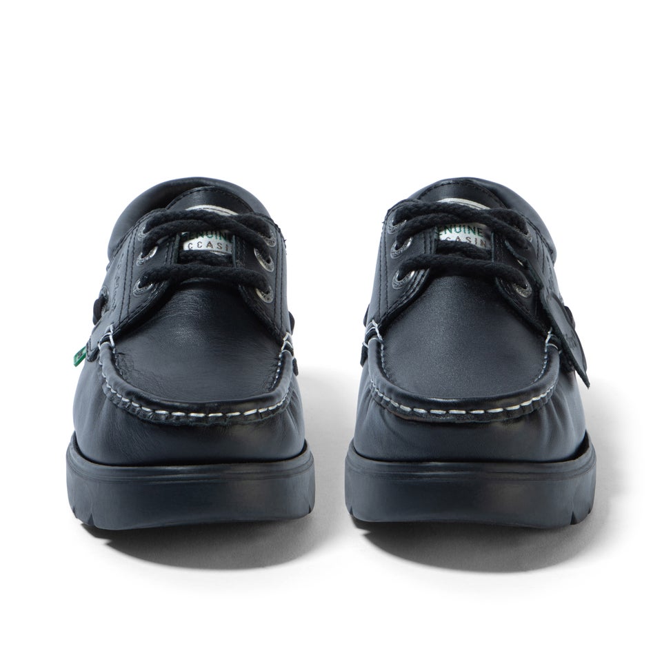 Adult Unisex Lennon Boatshoe Leather Black