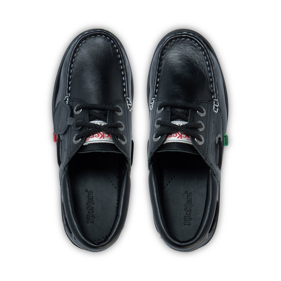 Adult Unisex Lennon Boatshoe Leather Black