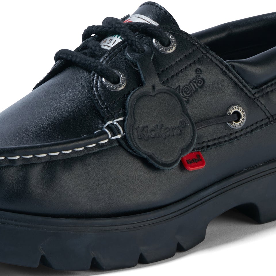 Adult Unisex Lennon Boatshoe Leather Black