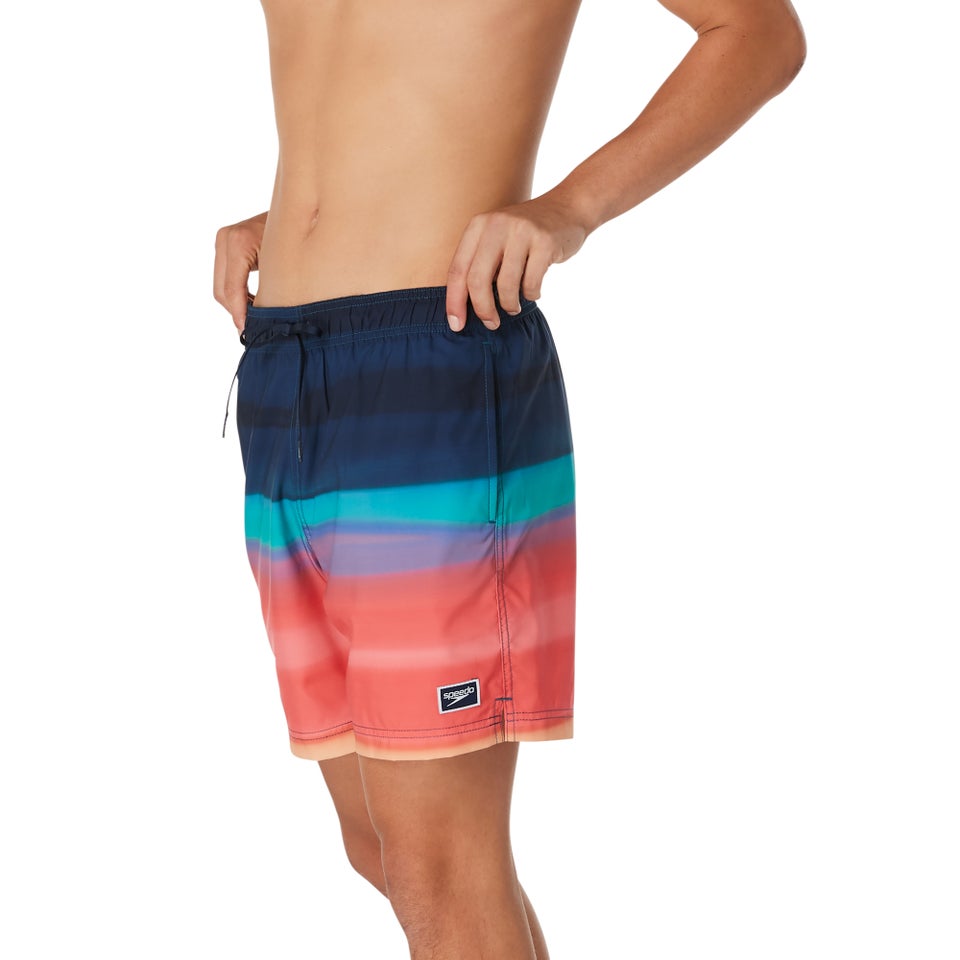 Maillot de bain à motif imprimé Rondo Edge 17 po pour hommes, rose