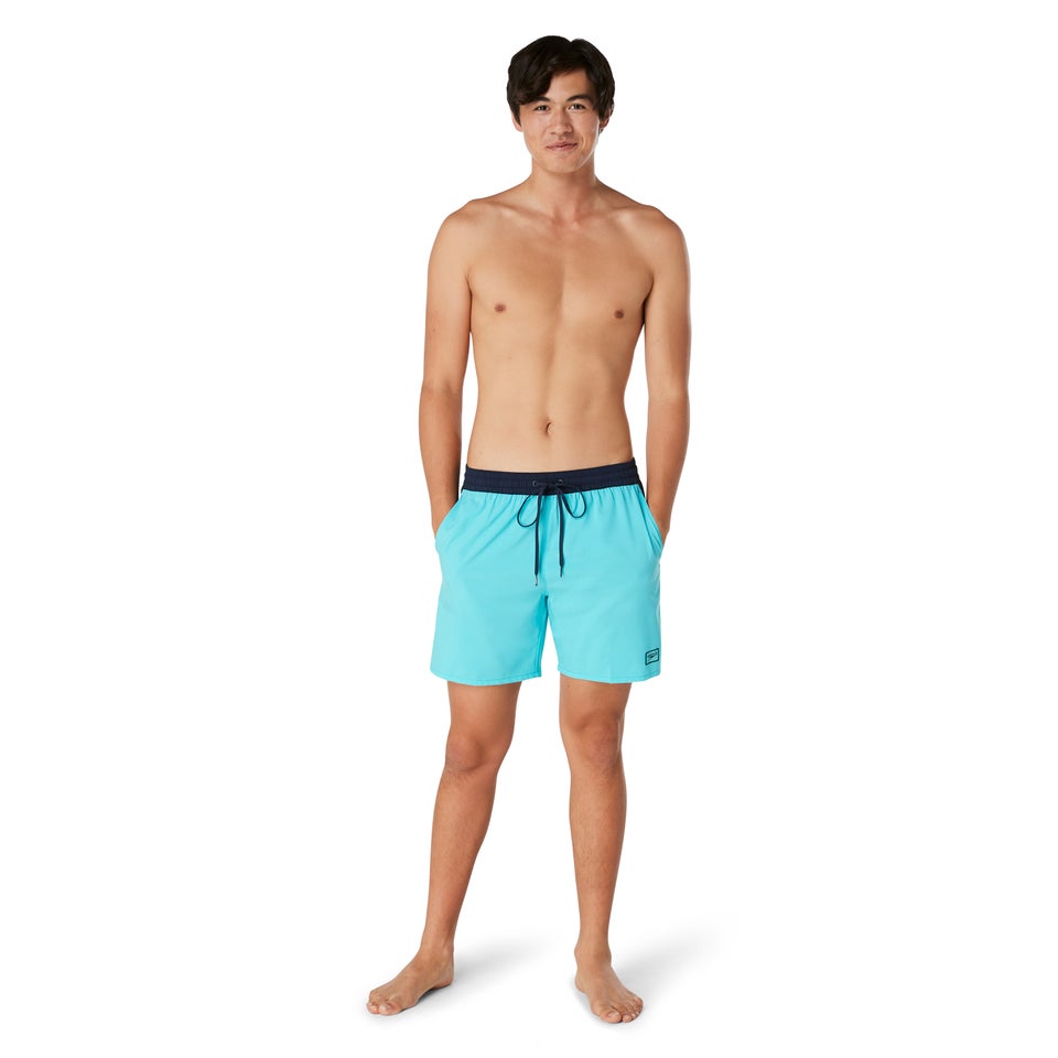 Men's Solid Seaside Volley 17" Blue