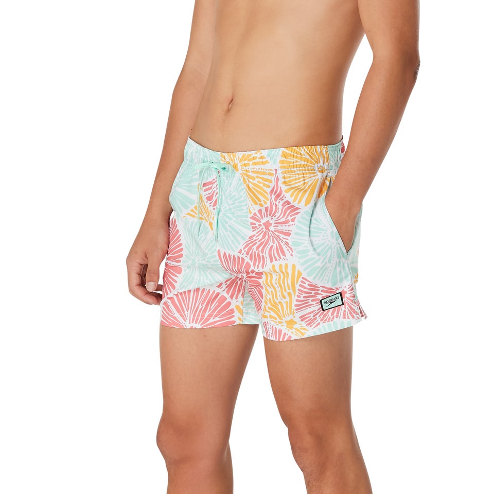 Men's Printed Redondo Edge 14" Volley Swim Trunks Yellow
