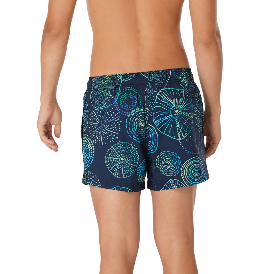 Maillot de bain à motif imprimé Rondo Edge 14 po pour hommes, vert