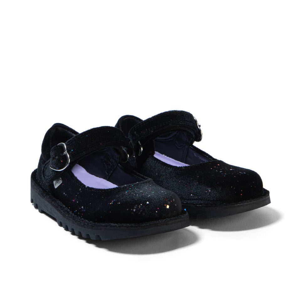 Infant Girls Kick Mj Glitter Textile Velvet Black