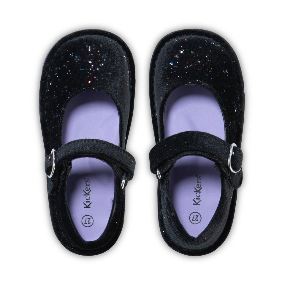 Infant Girls Kick Mj Glitter Textile Velvet Black