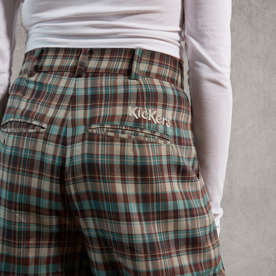 Women's Blue Check Trousers Multi