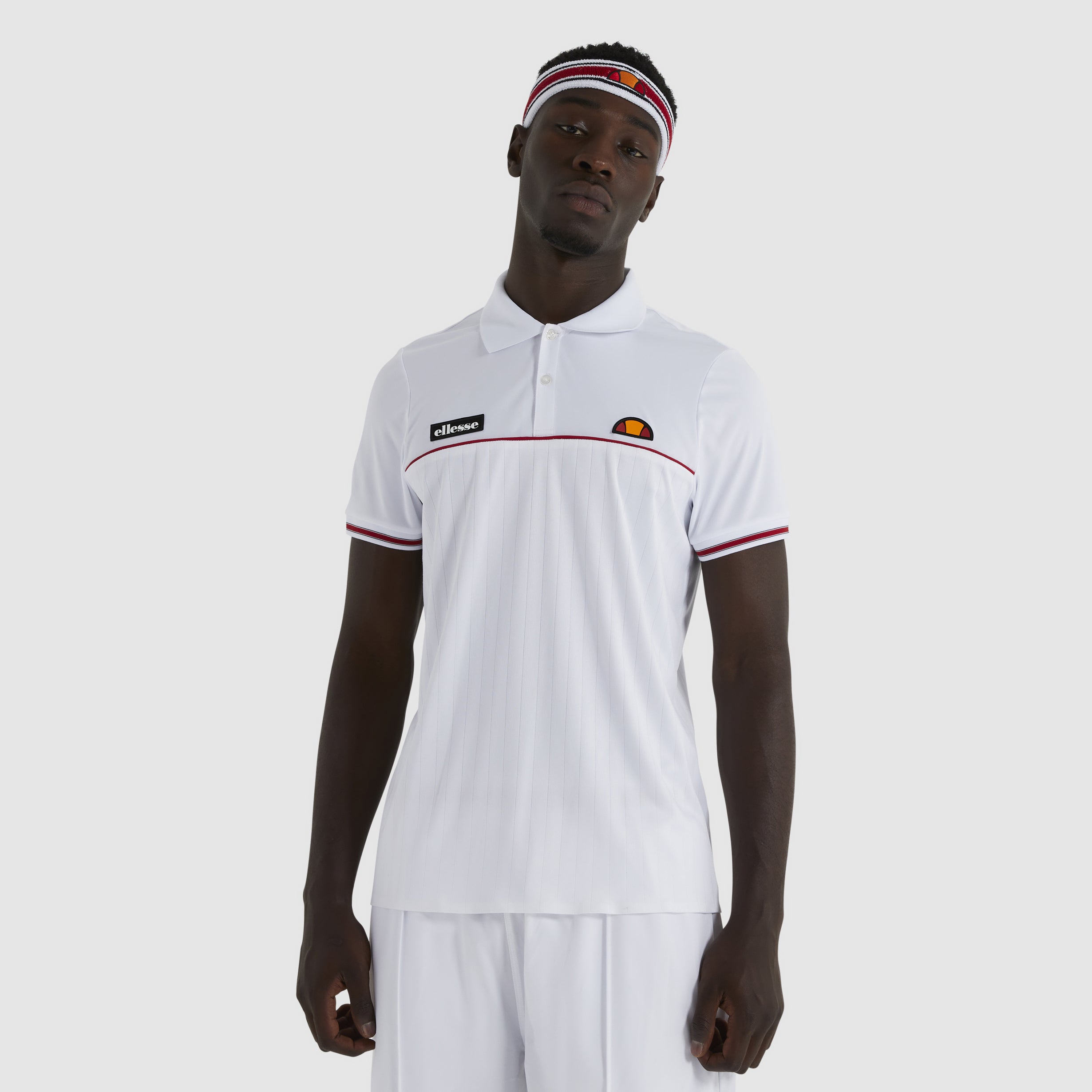 Men's Lin Polo Shirt White | ellesse UK