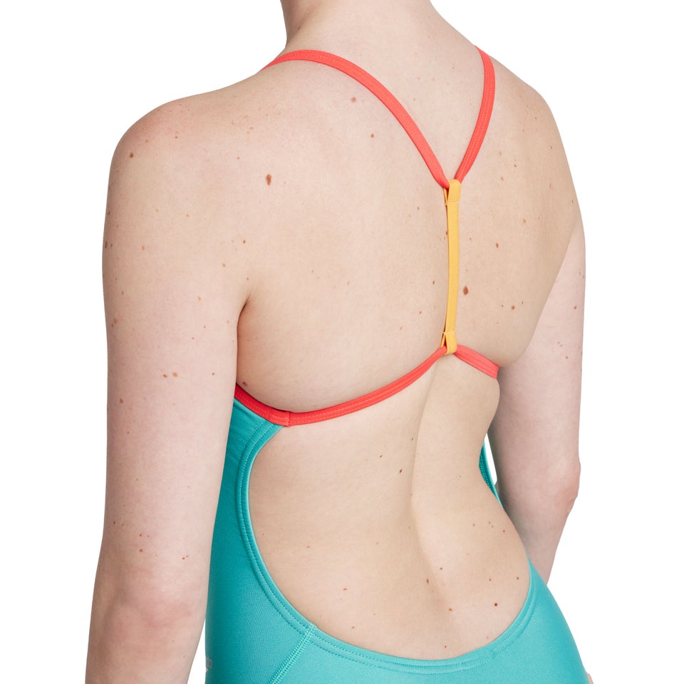 Women's Solid T-Back One Piece Green