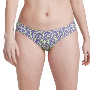Women's Print Cheeky Hipster Purple - L