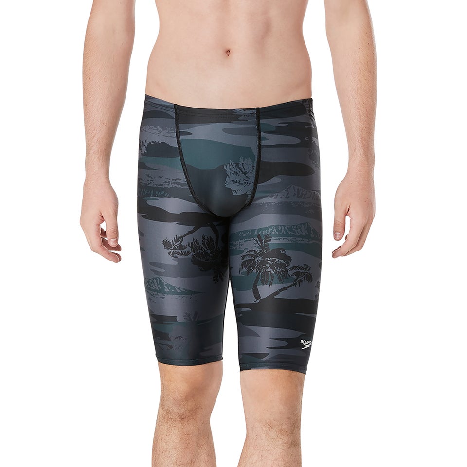 Cuissard de natation à motif imprimé pour garçons, noir