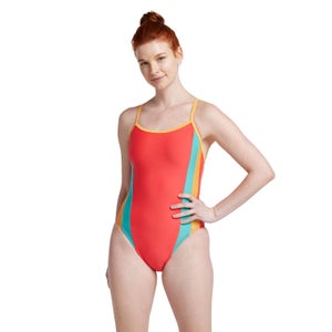 Women's Colorblock One Back One Piece Pink - 32
